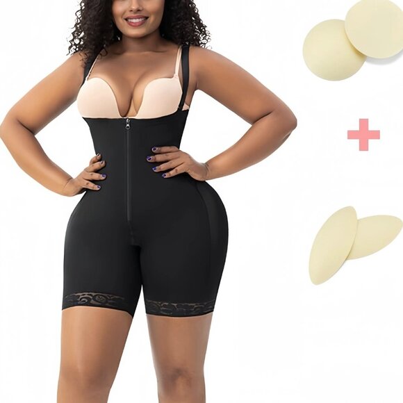 Removable Padded Hips-Butt Lifter Waist Control Body Shaper BBL Fajas Shorts - Picture 1 of 7